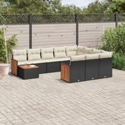 Tuinset met zwart materiaal en gepoedercoat staal afmetingen voor buiten - Tuinsets