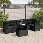 Tuinset met zwart materiaal en gepoedercoat staal voor buiten ontspanning - Zwart / Met tafel - Tuinsets