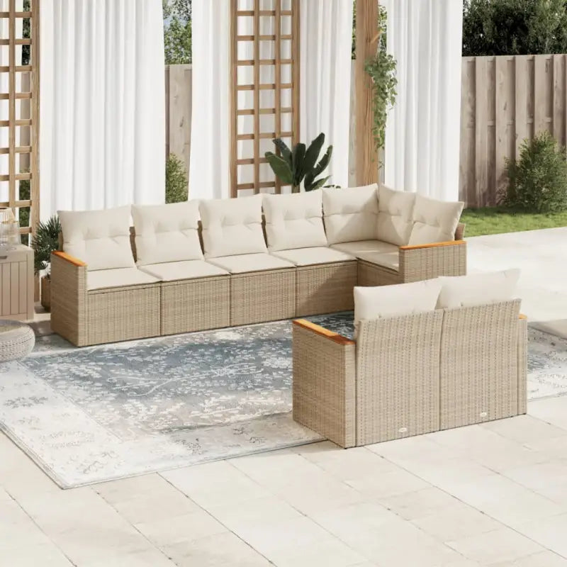 Tuinset met zwart materiaal en gepoedercoat staal voor buitengebruik - Beige / Zonder tafel - Tuinsets