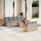 Tuinset met zwart materiaal en gepoedercoat staal voor buitengebruik - Beige en grijs / Met tafel - Tuinsets