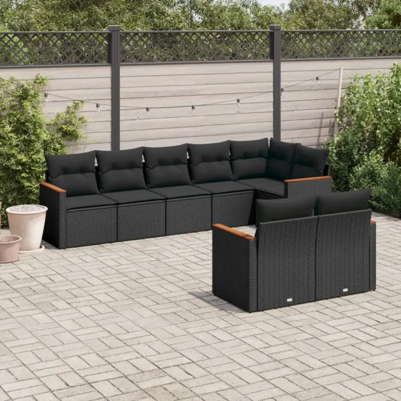 Tuinset met zwart materiaal en gepoedercoat staal voor buitengebruik - Zwart / Zonder tafel - Tuinsets