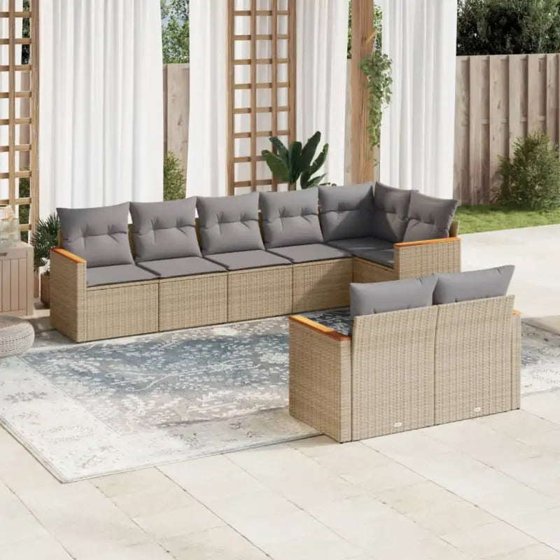 Tuinset met zwart materiaal en gepoedercoat staal voor buitengebruik - Gemengd beige / Zonder tafel - Tuinsets