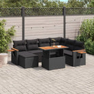 Tuinset met zwart materiaal en gepoedercoat staal voor buitenplezier - Zwart - Tuinsets