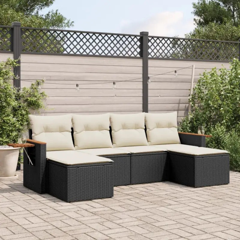 Tuinset met zwart materiaal en gepoedercoat staal voor buitenplezier - Tuinsets