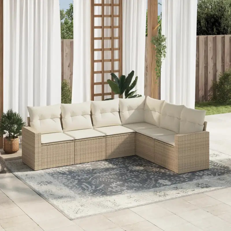 Tuinset met zwart materiaal en gepoedercoat staal voor buitenplezier - beige en crèmekleurig / Zonder tafel - Tuinsets