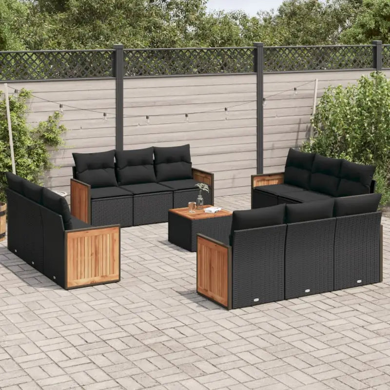 Tuinset met zwart materiaal en gepoedercoat staal voor buitenplezier - Tuinsets