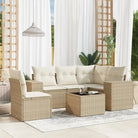 Tuinset met zwart materiaal en gepoedercoat staal voor buitenruimte - beige en crèmekleurig / Met tafel - Tuinsets