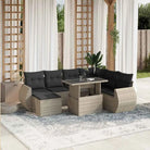 Tuinset met zwart materiaal en gepoedercoat staal voor comfort - Lichtgrijs / Met tafel - Tuinsets