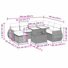 Tuinset met zwart materiaal en gepoedercoat staal voor comfort - Tuinsets