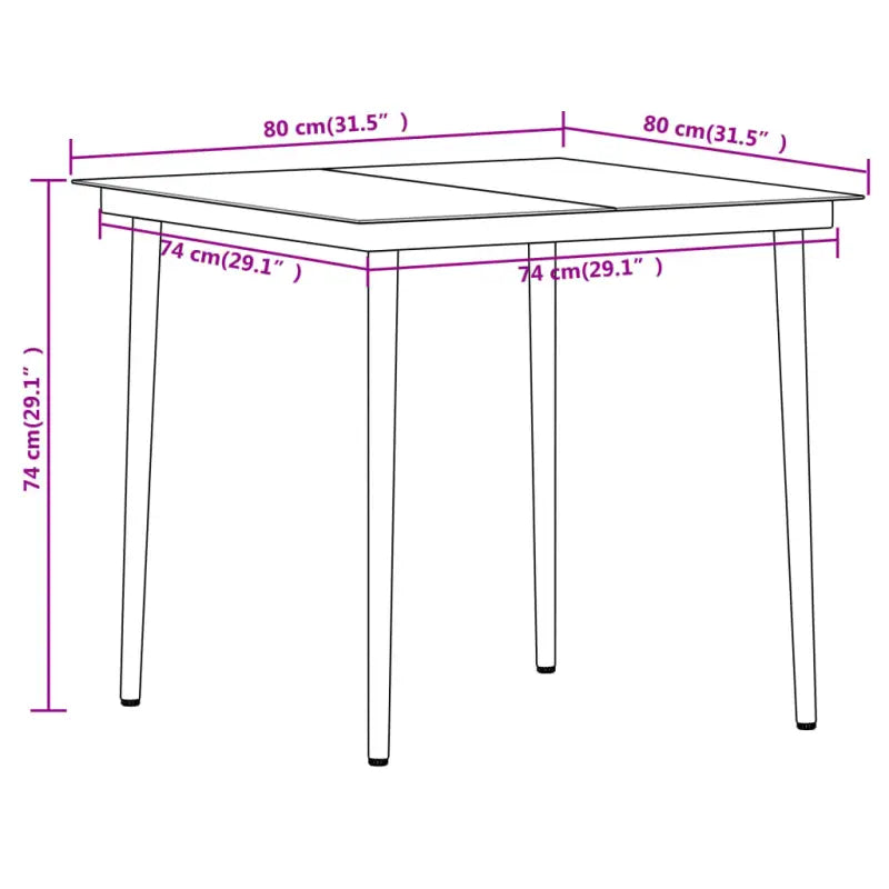 Tuinset met zwart materiaal en gepoedercoat staal voor een stijlvolle buitenruimte - Tuinsets