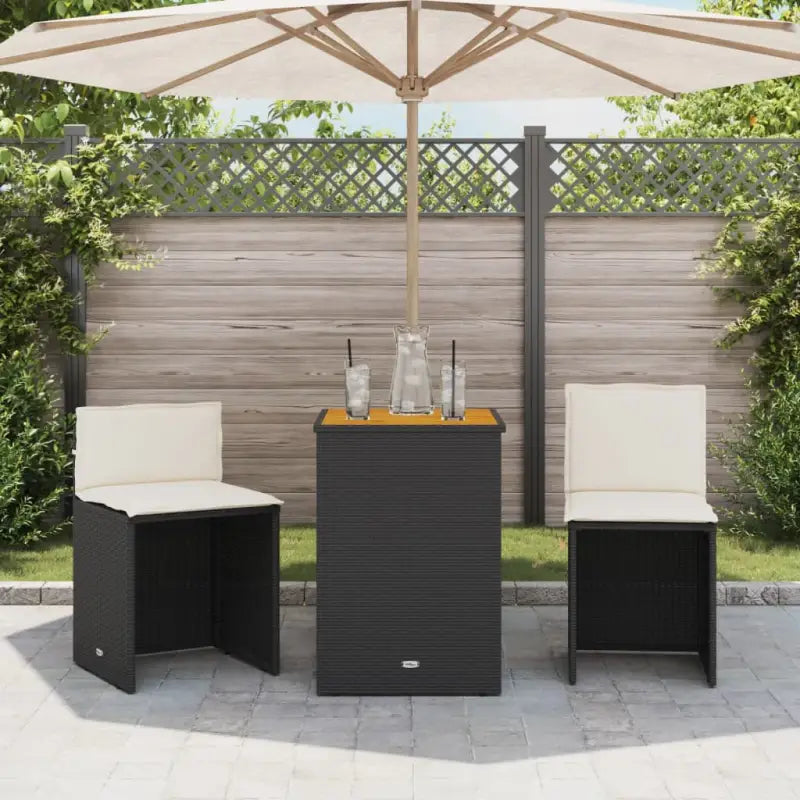 Tuinset met zwart materiaal en gepoedercoat staal voor elke tuin - Tuinsets