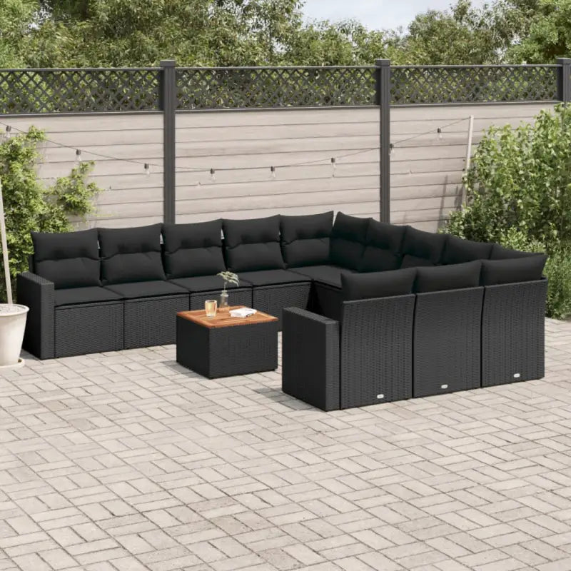 Tuinset met zwart materiaal en gepoedercoat staal voor gezellige buitenruimte - Tuinsets