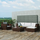 Tuinset Rattan Loungeset levering bevat voor alle seizoenen - Bruin - Tuinsets