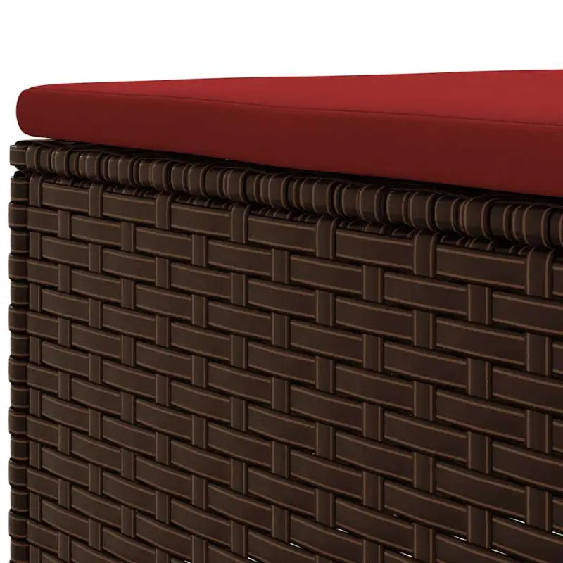 Tuinset van bruin materiaal met gepoedercoat staal en afmetingen - Tuinsets