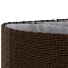 Tuinset van bruin materiaal met gepoedercoat staal en comfortabele afmetingen - Tuinsets