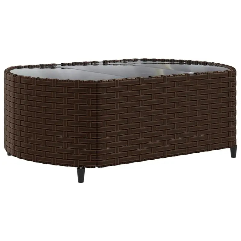 Tuinset van bruin materiaal met gepoedercoat staal en comfortabele afmetingen - Tuinsets