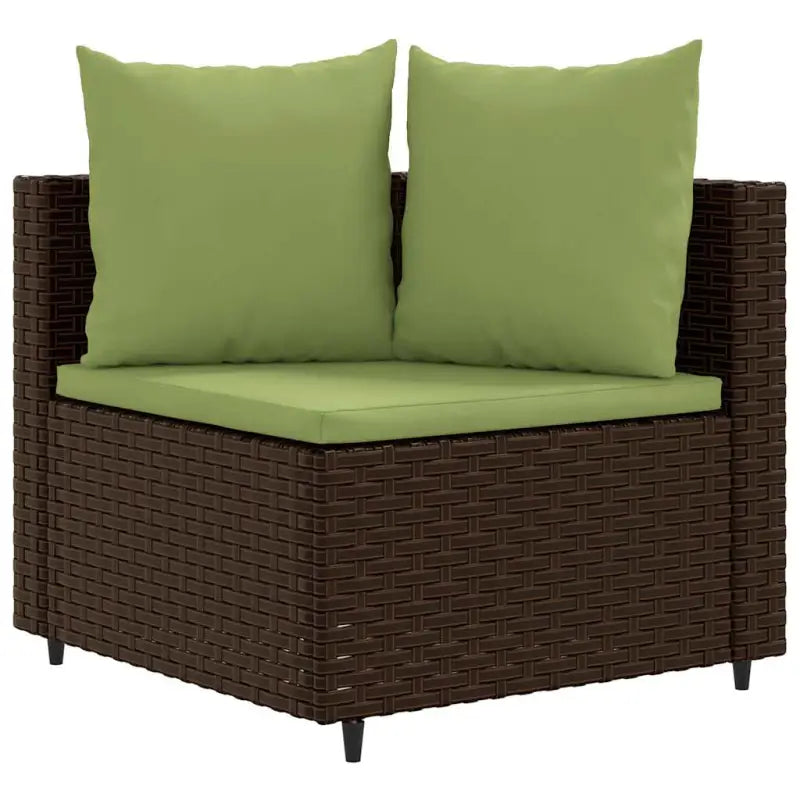 Tuinset van bruin materiaal met gepoedercoat staal en comfortabele afmetingen - Tuinsets