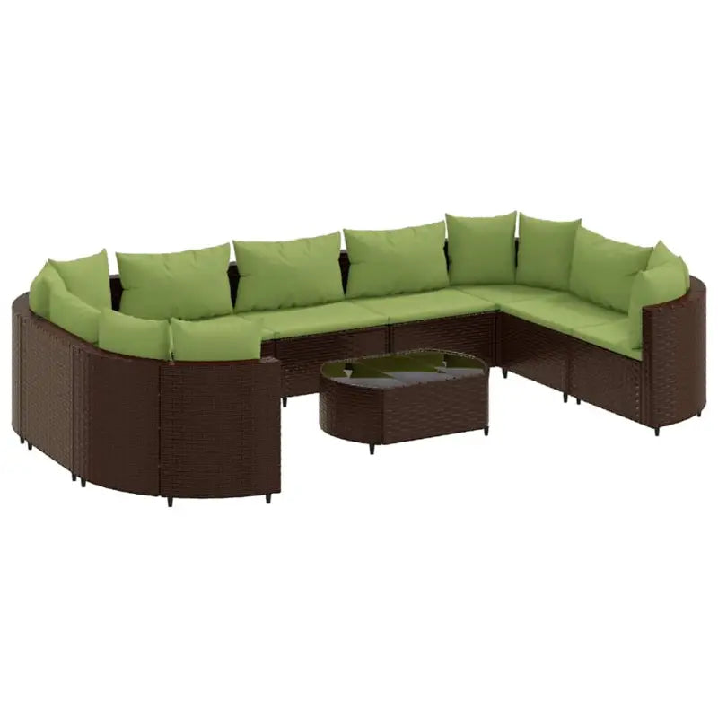 Tuinset van bruin materiaal met gepoedercoat staal en comfortabele afmetingen - Tuinsets