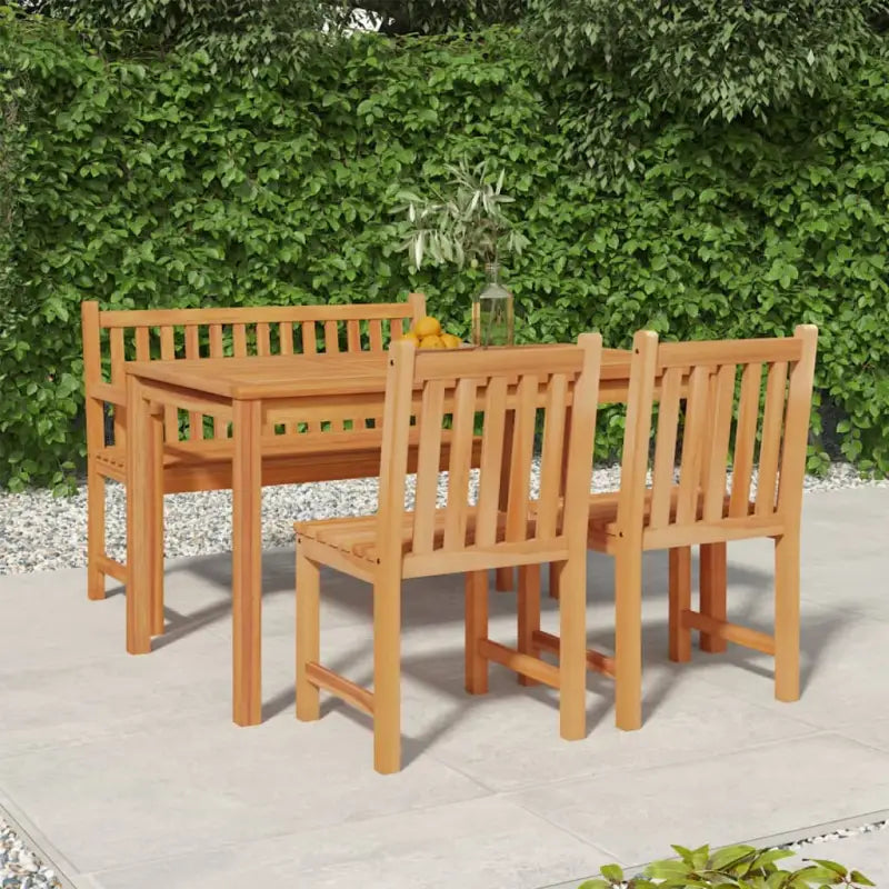 Tuinset van fijn geschuurd hard teakhout voor een moderne look - Tuinsets