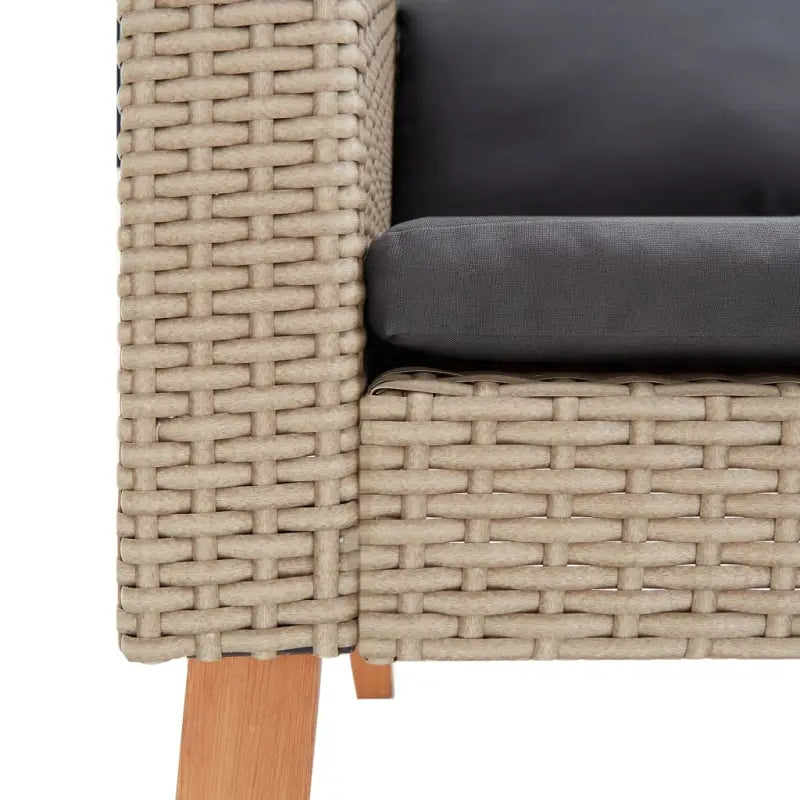 Tuinset van gepoedercoat staal en poly rattan voor gezellige zomerdagen - Tuinsets