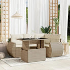 Tuinset van gepoedercoat staal in zwart materiaal voor buitenplezier - beige en crèmekleurig / zonder opbergruimte