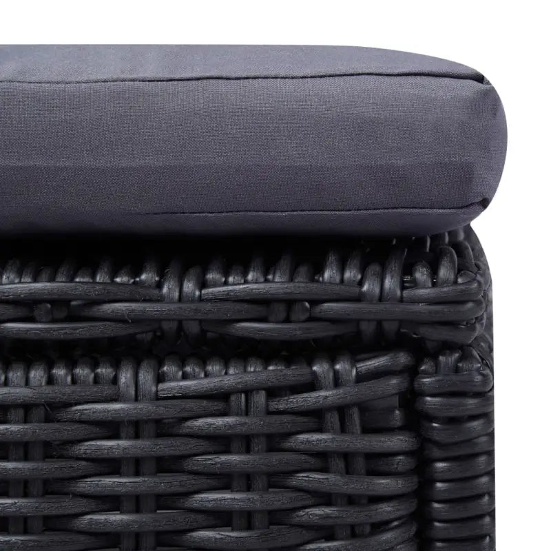 Tuinset van gepoedercoat staal met verstelbare ligstoelen in zwart materiaal - Zwart - Tuinsets