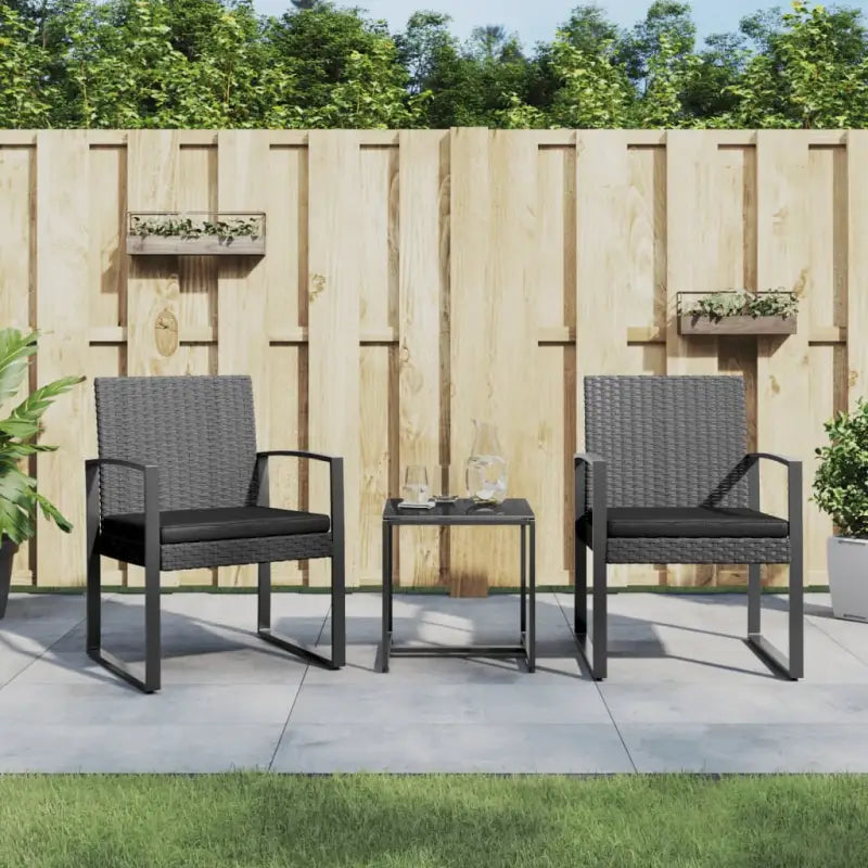 Tuinset van gepoedercoat staal met zwarte afmetingen voor uw buitenruimte - Tuinsets