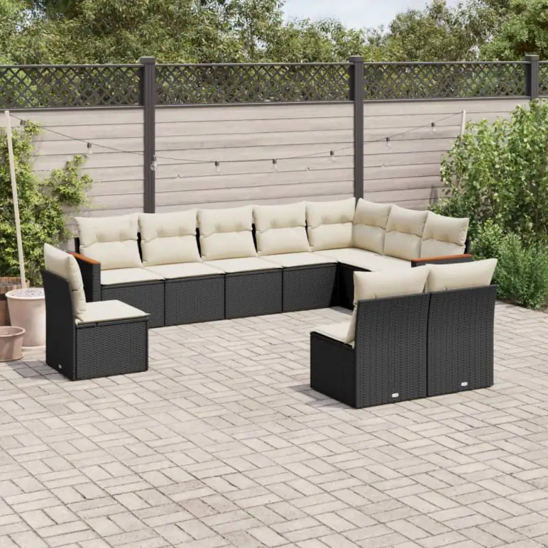 Tuinset van gepoedercoat staal met zwarte materialen voor buitengebruik - Tuinsets