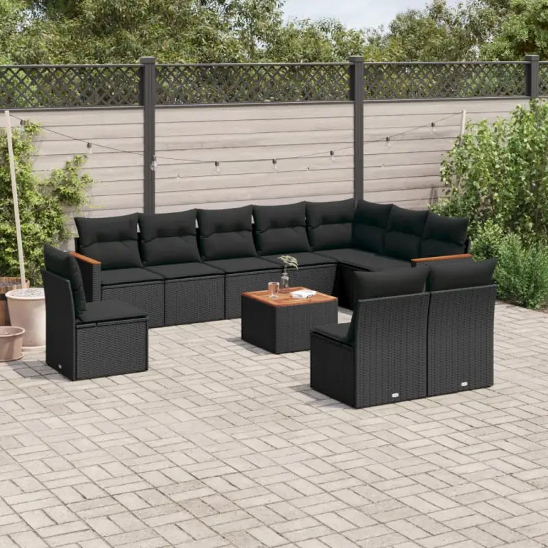 Tuinset van gepoedercoat staal met zwarte materialen voor buitengebruik - Zwart / Met tafel - Tuinsets