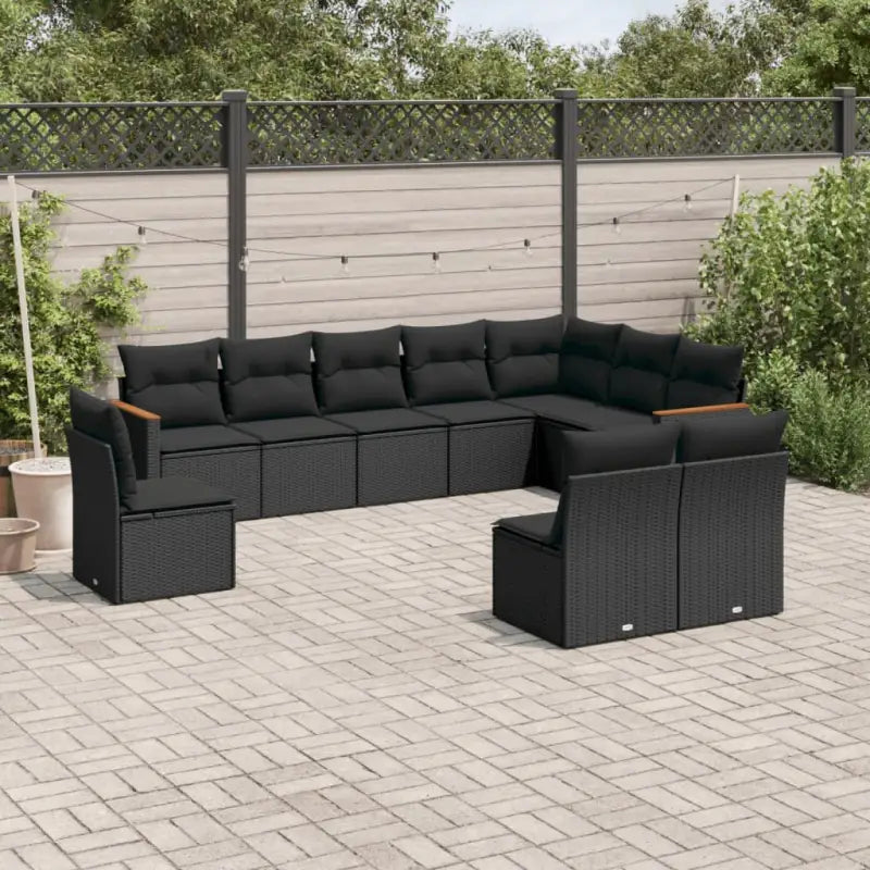 Tuinset van gepoedercoat staal met zwarte materialen voor buitengebruik - Zwart / Zonder tafel - Tuinsets