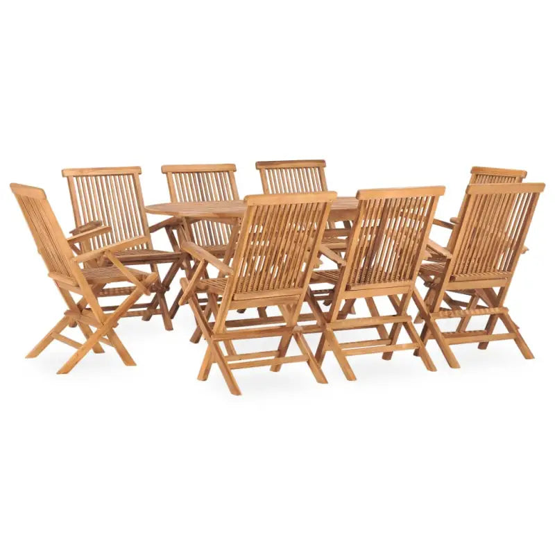Tuinset van hard teakhout met fijn geschuurde afwerking - 160 x 80 x 75 cm / Met armleuning / ovaal - Tuinsets