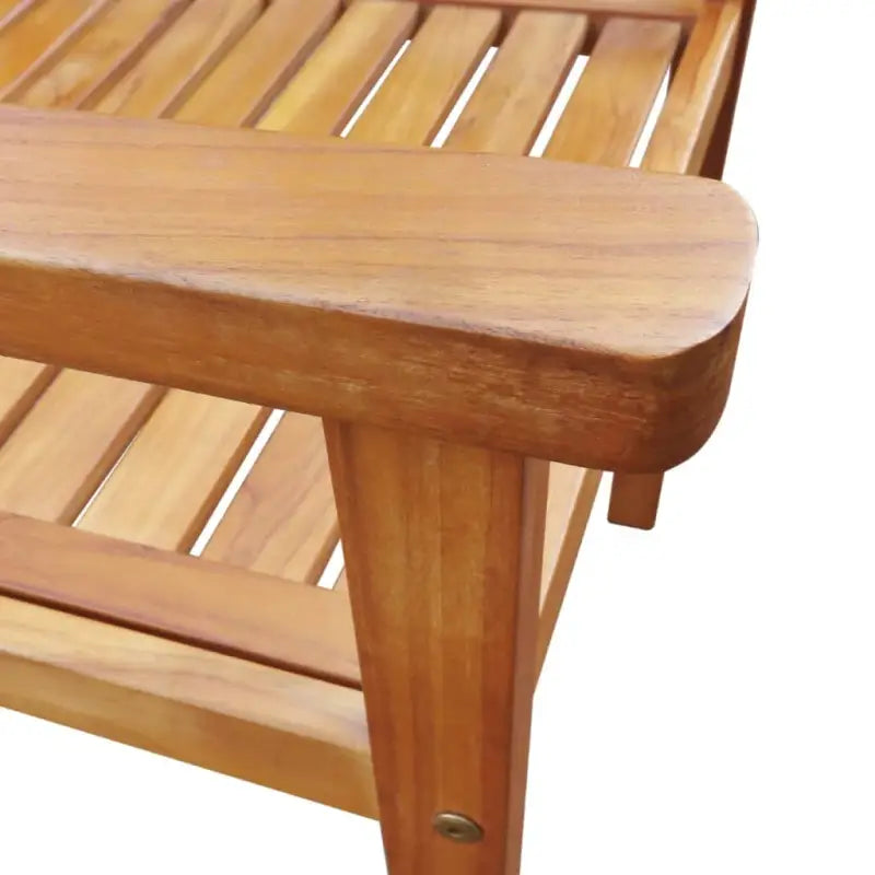 Tuinset van massief acaciahout met levering bevat zes stoelen en tafel - Bruin - Tuinsets