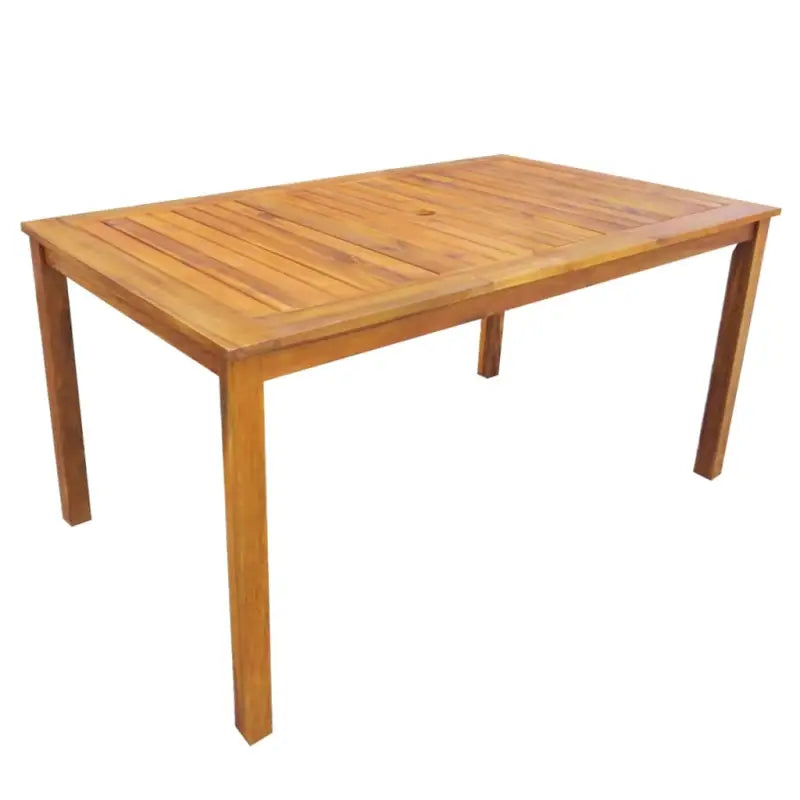 Tuinset van massief acaciahout met levering bevat zes stoelen en tafel - Bruin - Tuinsets