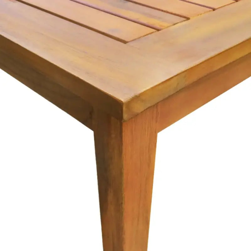 Tuinset van massief acaciahout met levering bevat zes stoelen en tafel - Bruin - Tuinsets