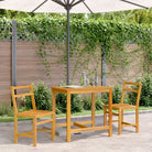 Tuinset van massief acaciahout met olieafwerking en perfecte afmetingen - Bruin - Tuinsets