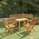 Tuinset van massief acaciahout met rustieke charme - Bruin / Met armleuning - Tuinsets