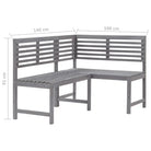 Tuinset van massief acaciahout met rustieke charme - Tuinsets