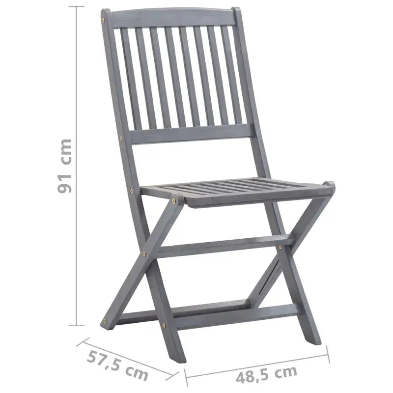 Tuinset van massief acaciahout met rustieke charme - Tuinsets