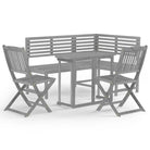 Tuinset van massief acaciahout met rustieke charme - Tuinsets