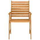 Tuinset van massief acaciahout met tafel en vier stoelen - Tuinsets