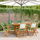 Tuinset van massief acaciahout voor buiten en terras - Bladpatroon - Tuinsets