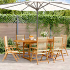 Tuinset van massief acaciahout voor buiten en terras ontspannen - Beige / ovaal - Tuinsets
