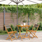Tuinset van massief acaciahout voor buiten en terras ontspanning - Grijs / 60 x 60 x 75 cm - Tuinsets