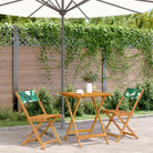 Tuinset van massief acaciahout voor buiten en terras ontspanning - Bladpatroon / 60 x 60 x 75 cm - Tuinsets