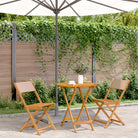 Tuinset van massief acaciahout voor buiten en terras ontspanning - Taupe / 70 x 75 cm - Tuinsets