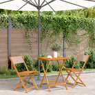 Tuinset van massief acaciahout voor buiten en terras ontspanning - Taupe / 60 x 60 x 75 cm - Tuinsets
