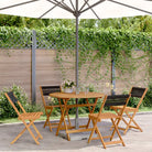 Tuinset van massief acaciahout voor buiten en terras ontspanning - Zwart / 90 x 75 cm - Tuinsets