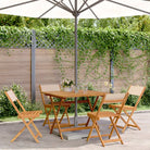 Tuinset van massief acaciahout voor buiten en terras ontspanning - Beige / 90 x 90 x 75 cm - Tuinsets
