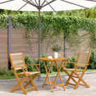 Tuinset van massief acaciahout voor gezellige buiten momenten - Beige / 70 x 75 cm - Tuinsets