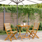 Tuinset van massief acaciahout voor gezellige buiten momenten - Beige / 60 x 60 x 75 cm - Tuinsets